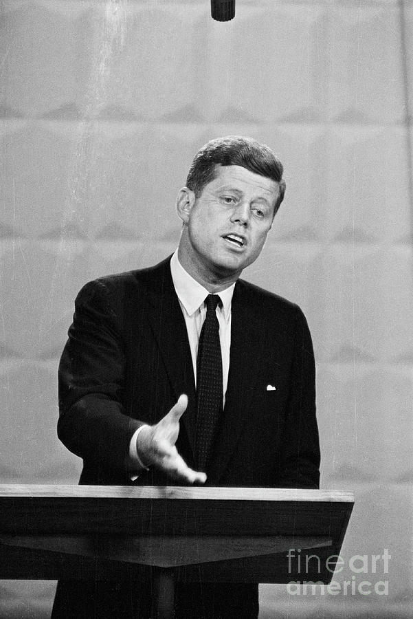 Senator John F. Kennedy During Debate Photograph by Bettmann
