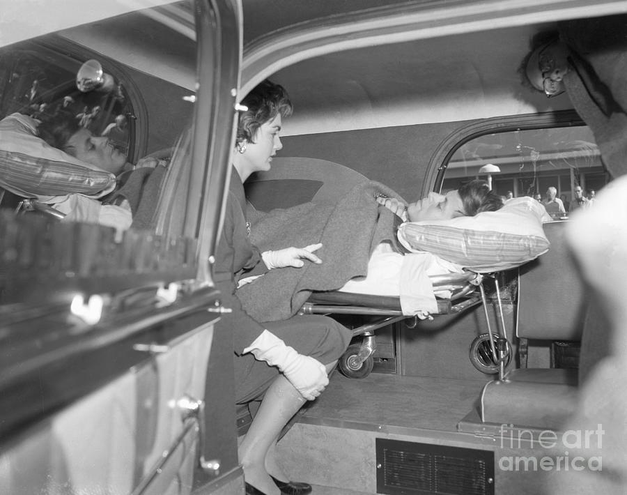 Senator John Kennedy In Ambulance Photograph by Bettmann Senator John Kennedy In Ambulance Photograph by Bettmann