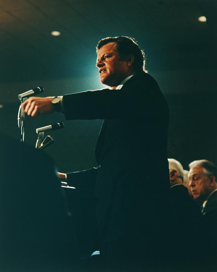 Senator Kennedy Speaking Photograph by Bachrach