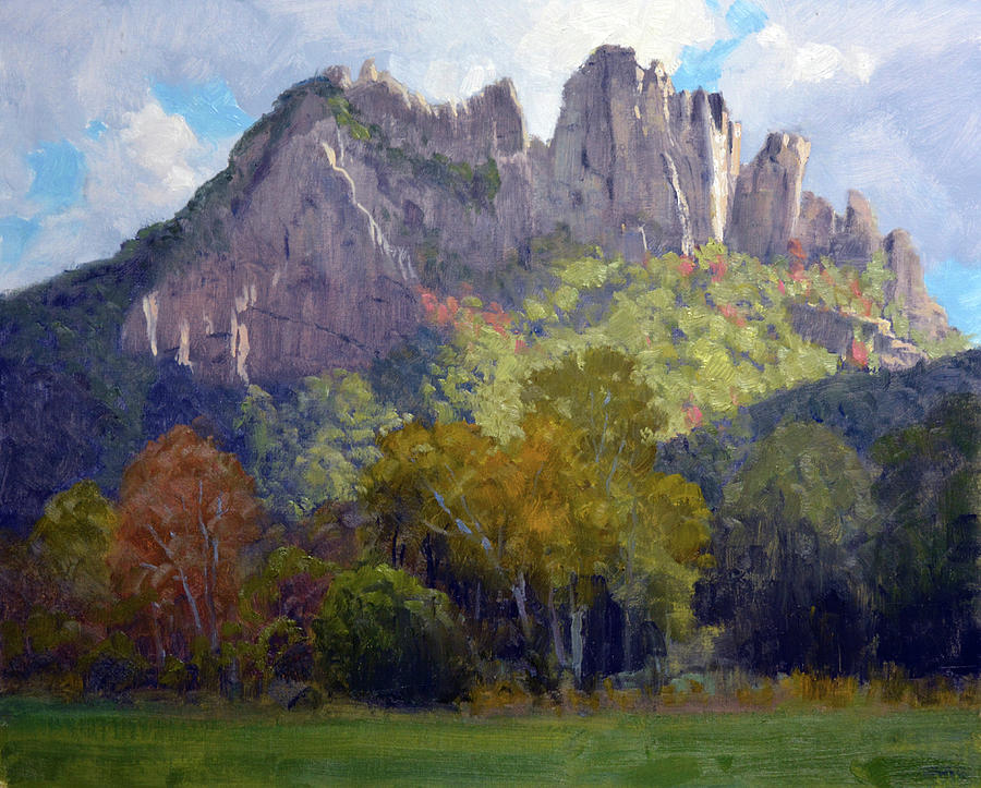 Seneca Rocks Painting by Armand Cabrera