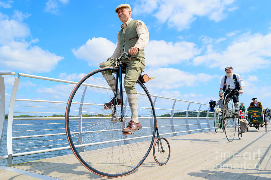 Man riding best sale penny farthing