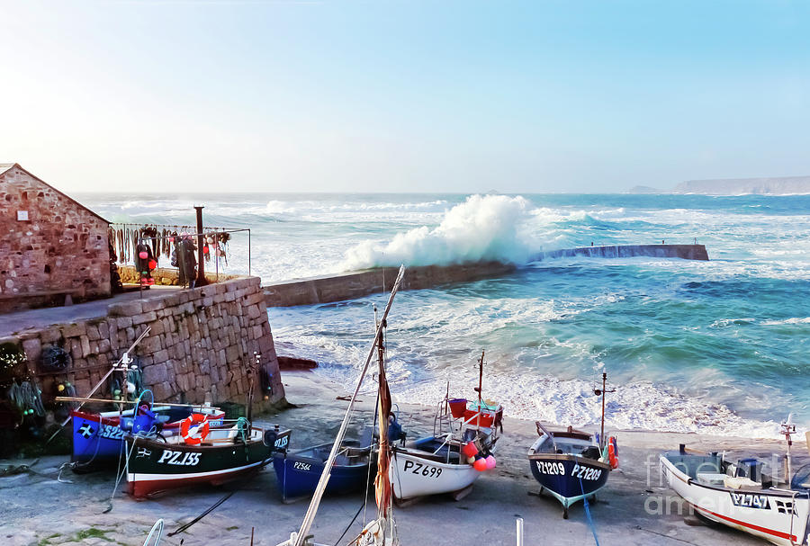 Boat Photograph - Sennen cove Harbour Cornwall by Terri Waters