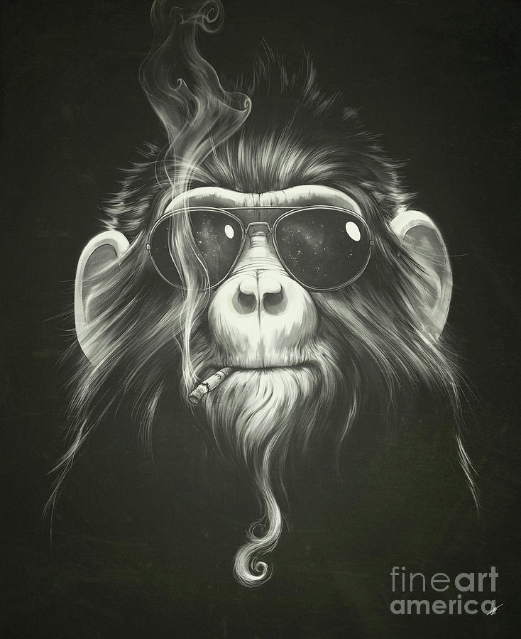 Cool Digital Art - Senor Smoke by Lukas Brezak
