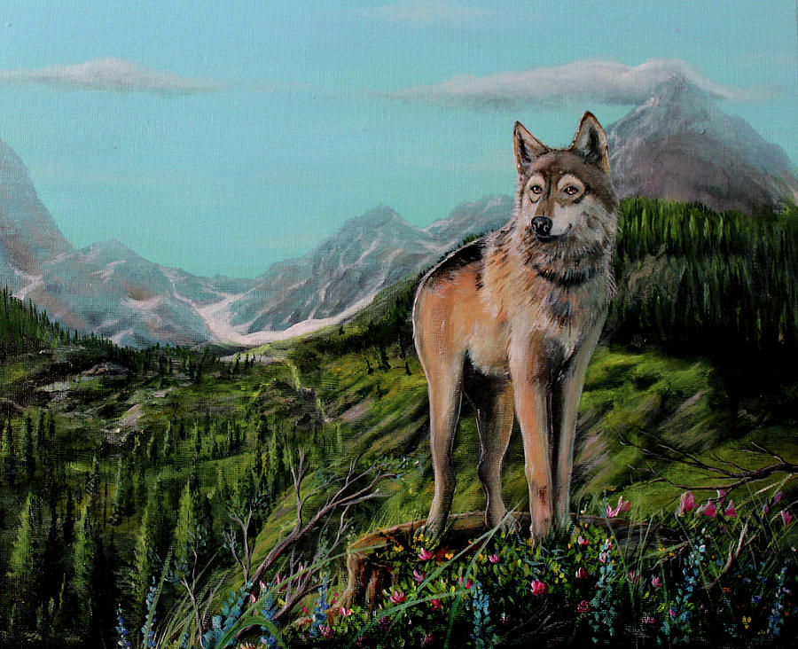 Yellowstone National Park Painting - Sentinel Of The Tetons by Greg Farrugia
