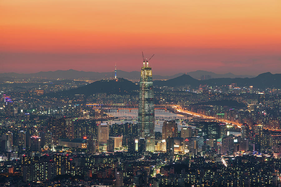 Mountain Photograph - Seoul In The Republic Of Korea by Heung-mu Her