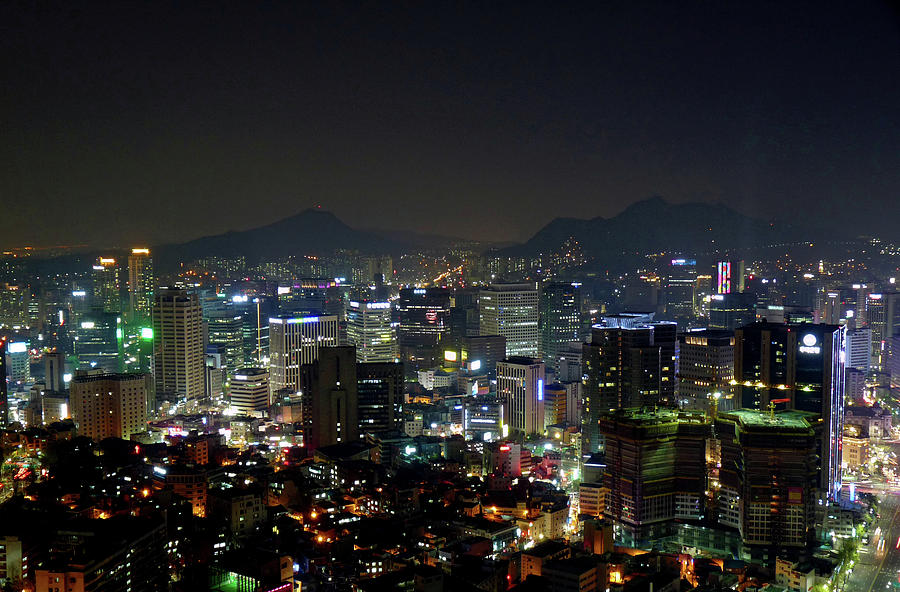 Seoul Night View Photograph by All Right Reserved. Jonak Photography
