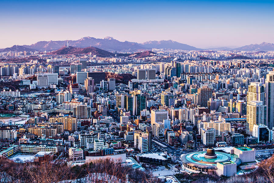 Cityscape Photograph - Seoul, South Korea Afternoon Skyline by Sean Pavone
