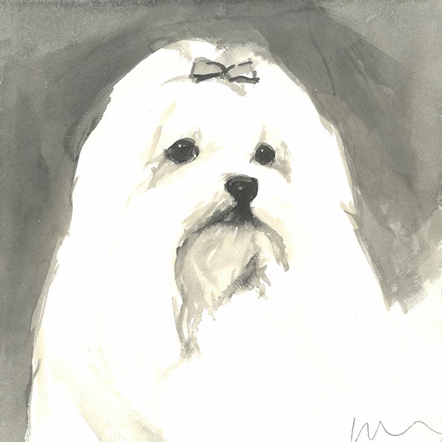 Pet Painting - Sepia Modern Dog Viii by A Very Modern Dog Pet Painting - Sepia Modern Dog Viii by A Very Modern Dog