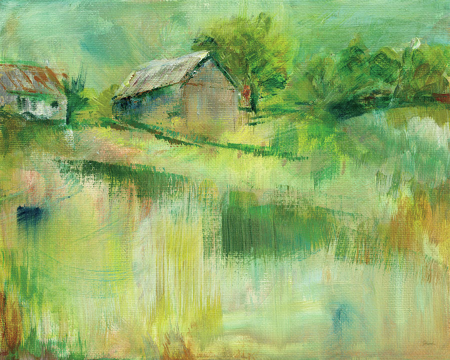 Barn Painting - September Barns by Sue Schlabach