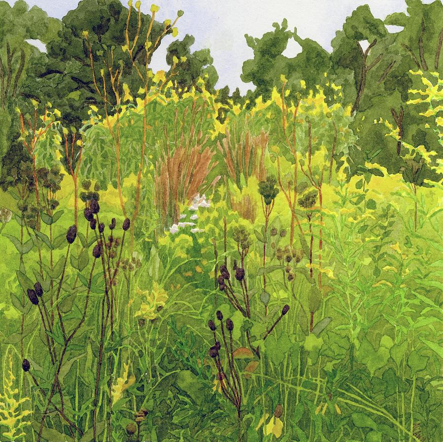 Sunflower Painting - September Grasses III by Alice Ann Barnes