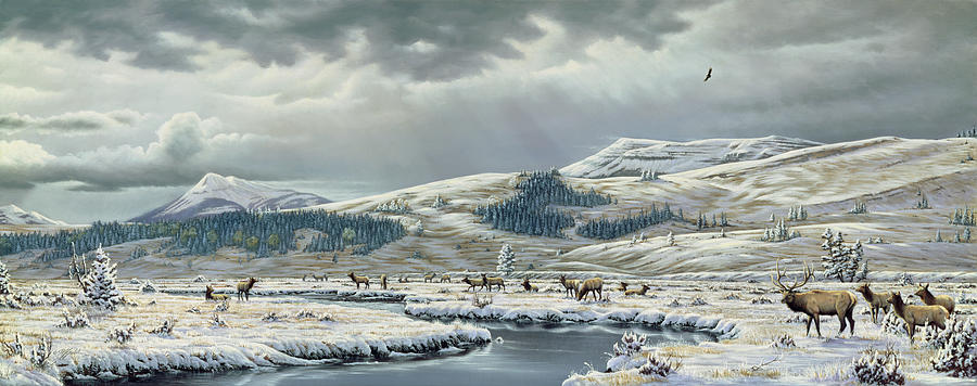 Landscape Painting - September Snow by Wilhelm Goebel