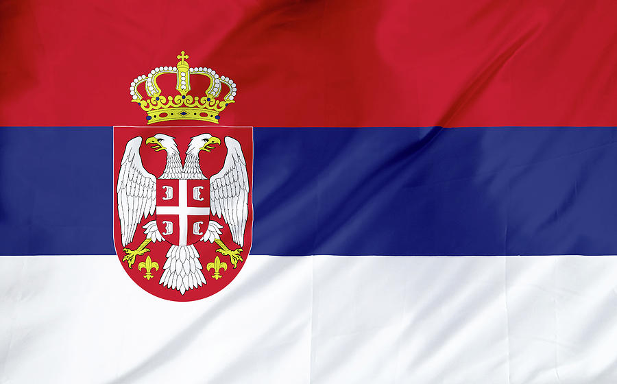 Serbia Flag Digital Art by Hasan Ahmed - Fine Art America