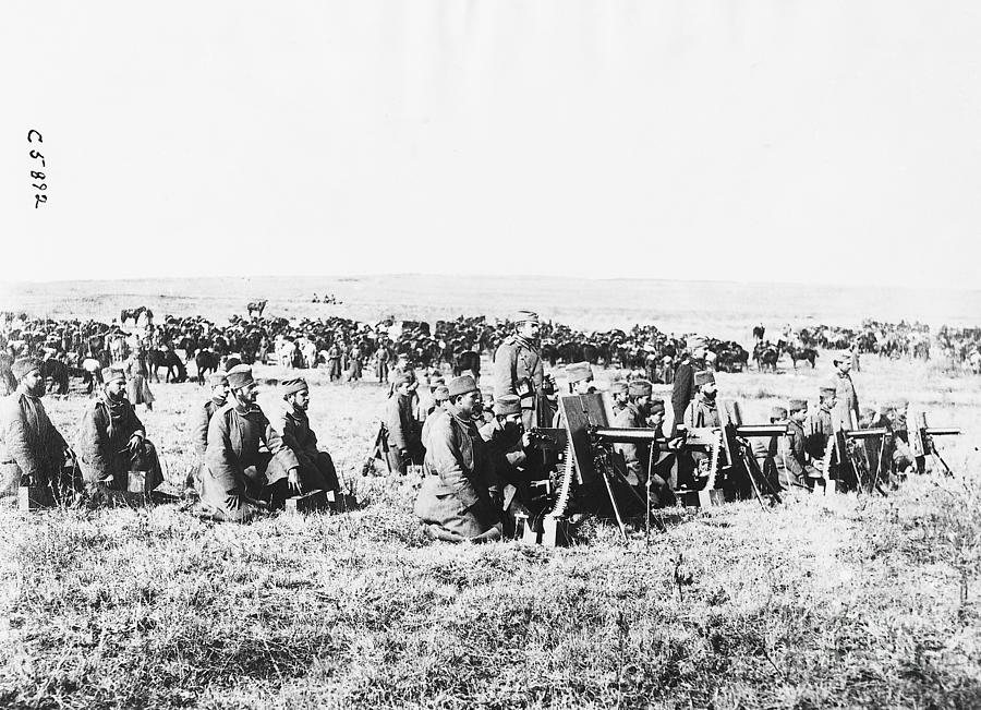 Serbian Gun Corps Wartillery In Field Photograph by Bettmann