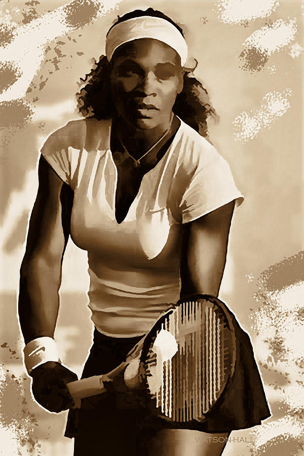 Serena Williams - Ready to Go 1 Digital Art by Marlene Watson