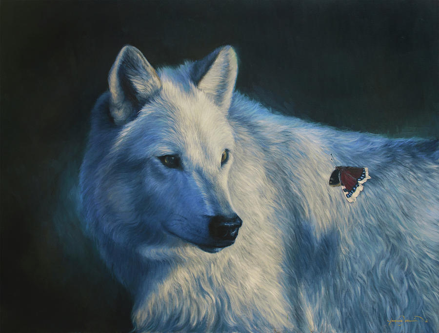 Wolves Painting - Serendipity II by James Corwin Fine Art