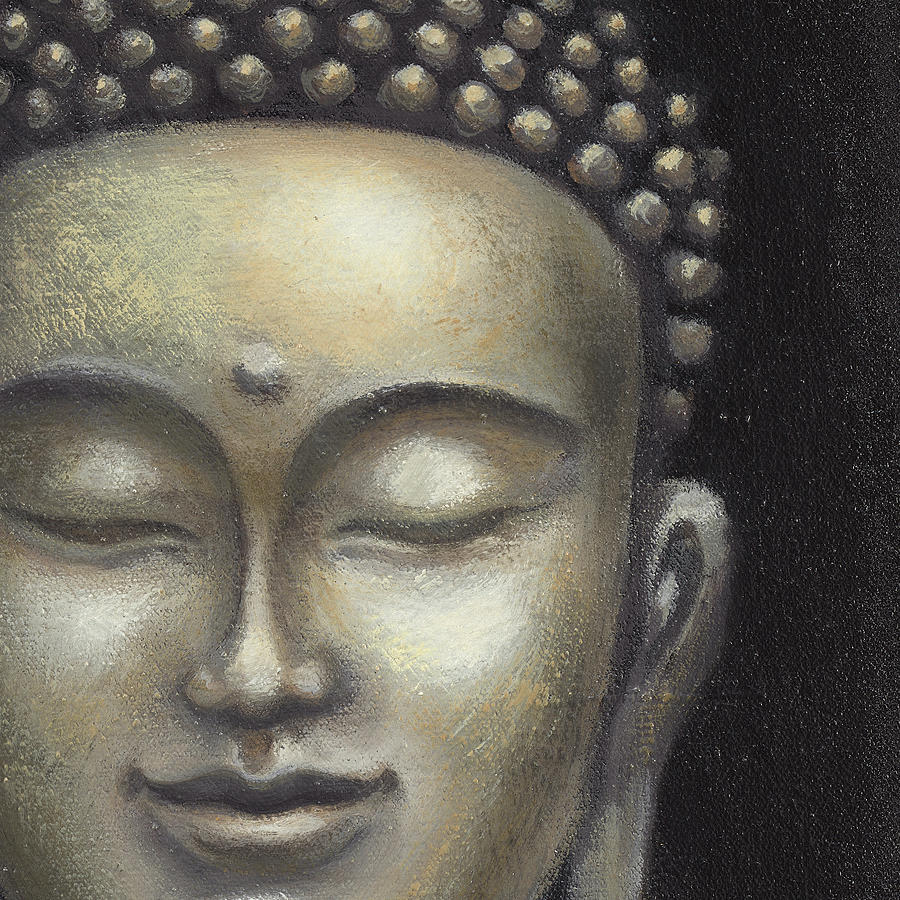 Buddha Painting - Serene Buddha II Crop by Naomi Mcbride