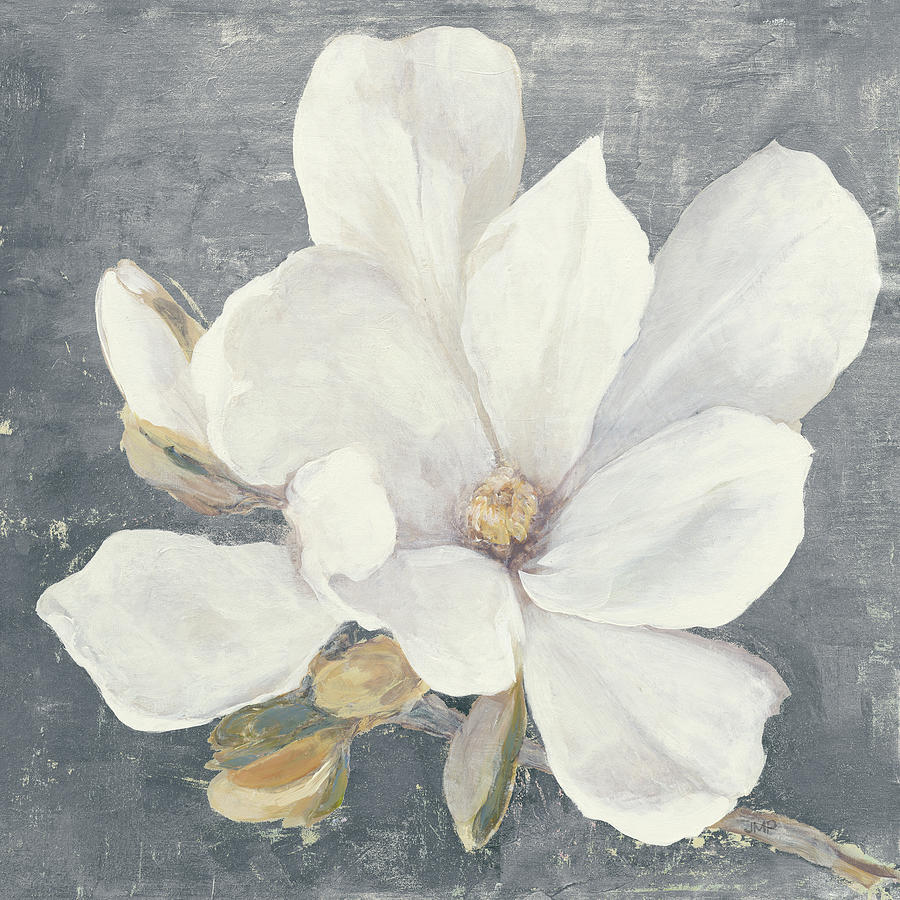 Serene Magnolia Gray Painting by Julia Purinton Serene Magnolia Gray Painting by Julia Purinton