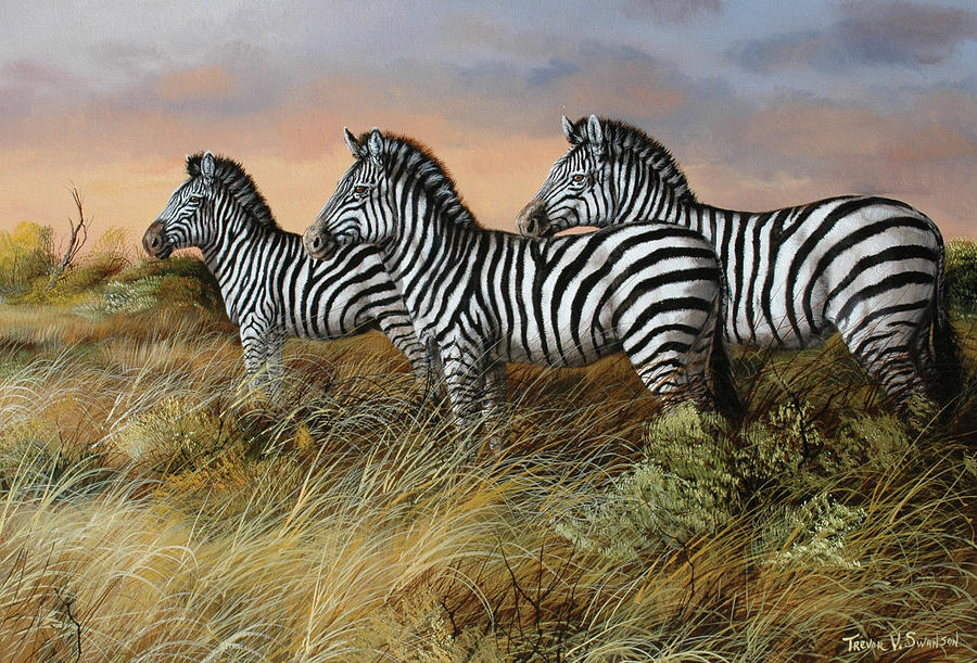 Serengeti Sunset Painting by Trevor V. Swanson - Fine Art America