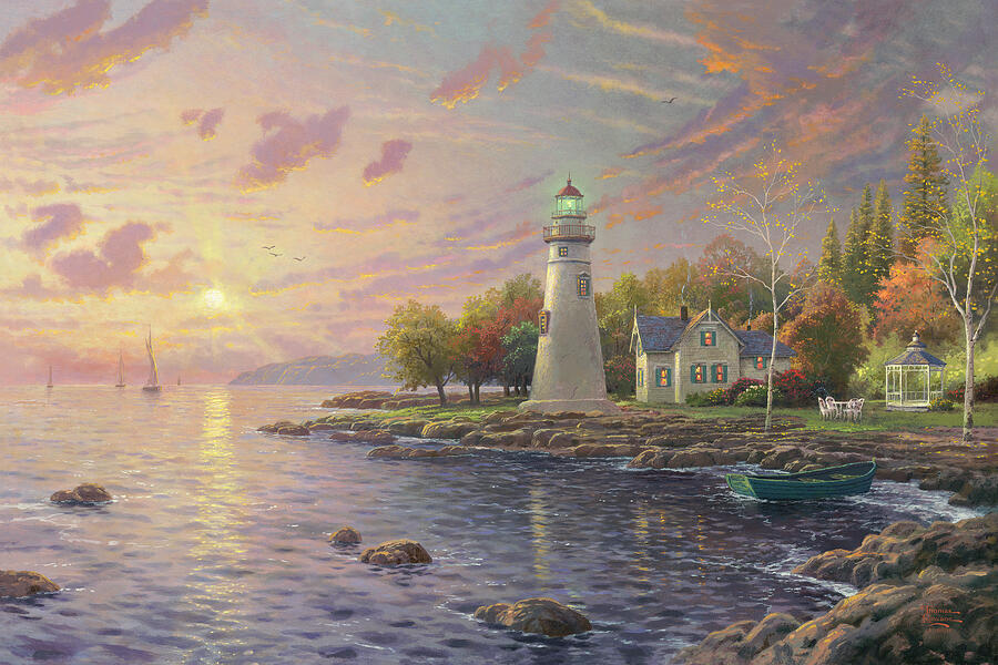 Serenity Cove Painting by Thomas Kinkade Serenity Cove Painting by Thomas Kinkade