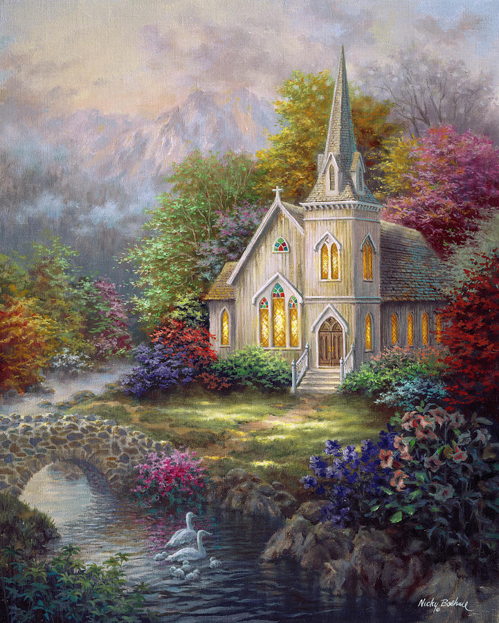 Serenity Painting by Nicky Boehme - Fine Art America