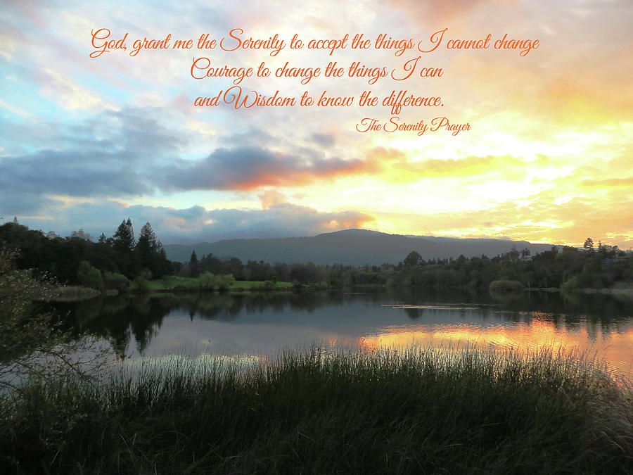 Serenity Prayer River in the Valley Wall Picture 8x10 Art Print 