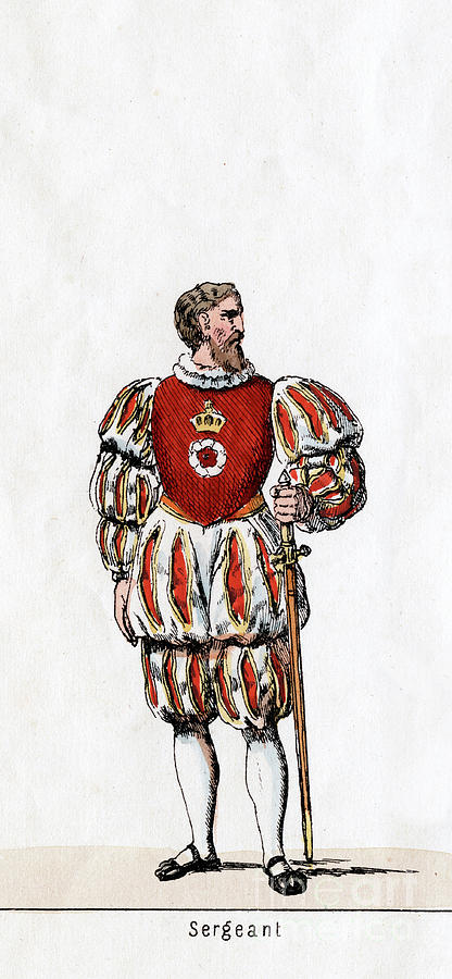 Sergeant, Costume Design Drawing by Print Collector