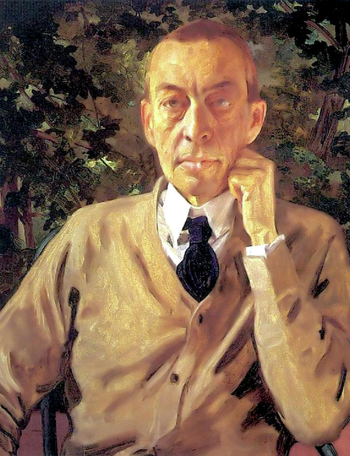 Sergei Rachmaninoff  Painting by Konstantin Somov