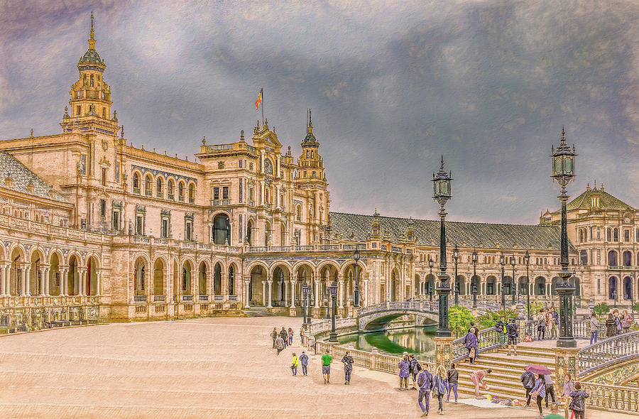 Seriously Seville, Textured Photograph by Marcy Wielfaert