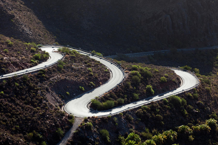 Serpentine Road In Central Gran Canaria Photograph by Jorg Greuel