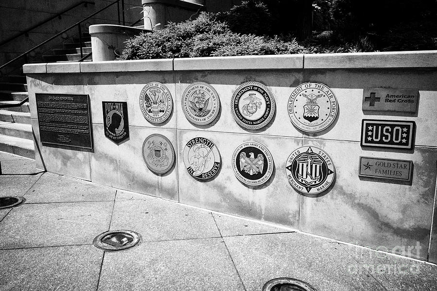 Chicago Photograph - service plaques at the Chicago Vietnam Veterans memorial chicago illinois united states of america by Joe Fox Chicago Photograph - service plaques at the Chicago Vietnam Veterans memorial chicago illinois united states of america by Joe Fox