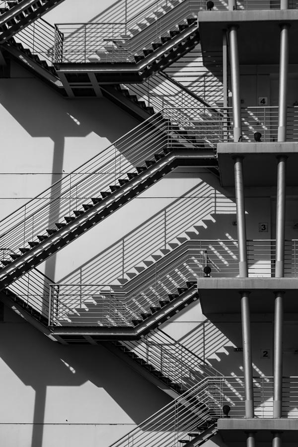 Architecture Photograph - Service Stairs. by Miguel Silva