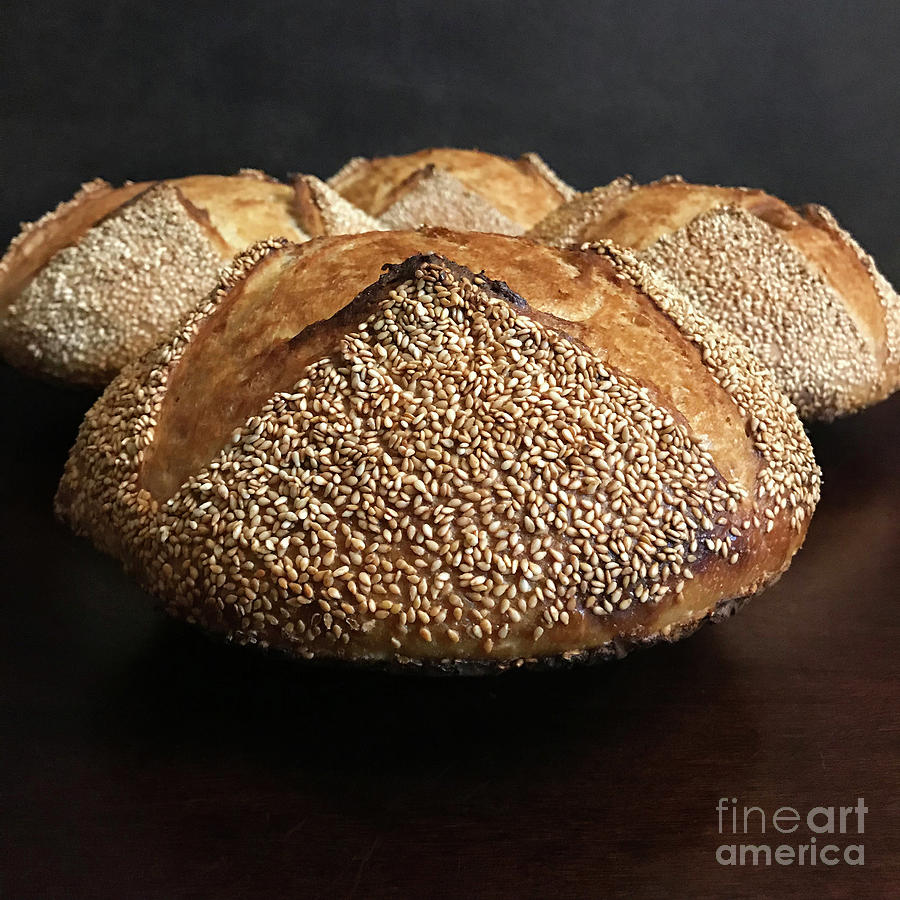 Sesame Seed Crusted Sourdough 3 Photograph by Amy E Fraser
