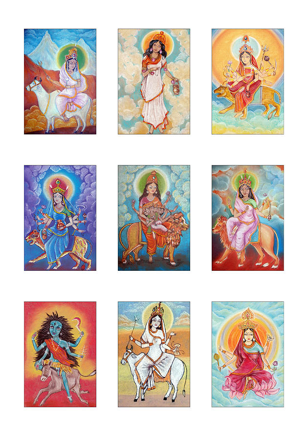 Hindu Goddess Drawing Photo  Drawing Skill