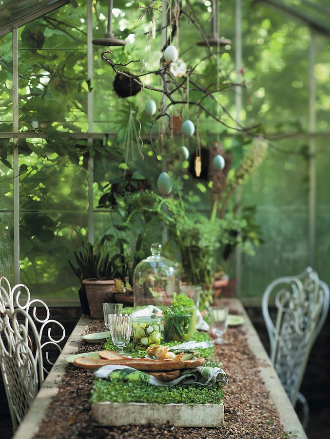 Set Table In Gazebo Photograph by Great Stock!