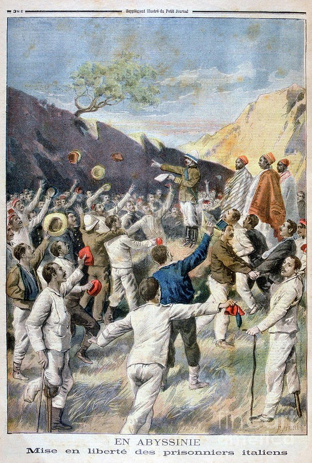 Setting Free Of The Italian Prisoners Drawing by Print Collector