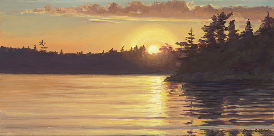 Sunset Painting - Setting Sun IIi by Wild Wings