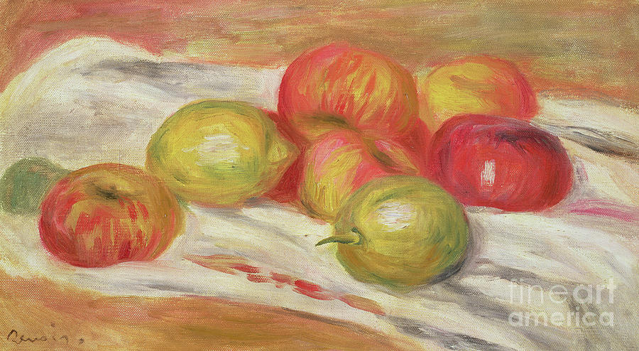 Seven Apples, 1910 Painting by Pierre Auguste Renoir