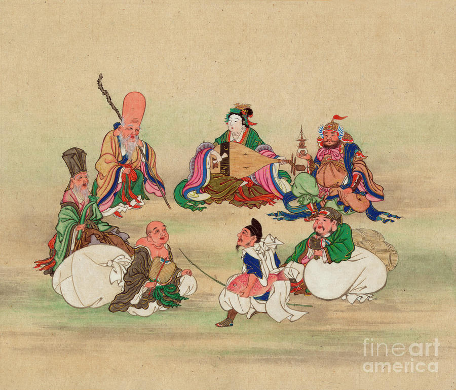 Seven Lucky Gods Photograph by Library Of Congress/science Photo ...