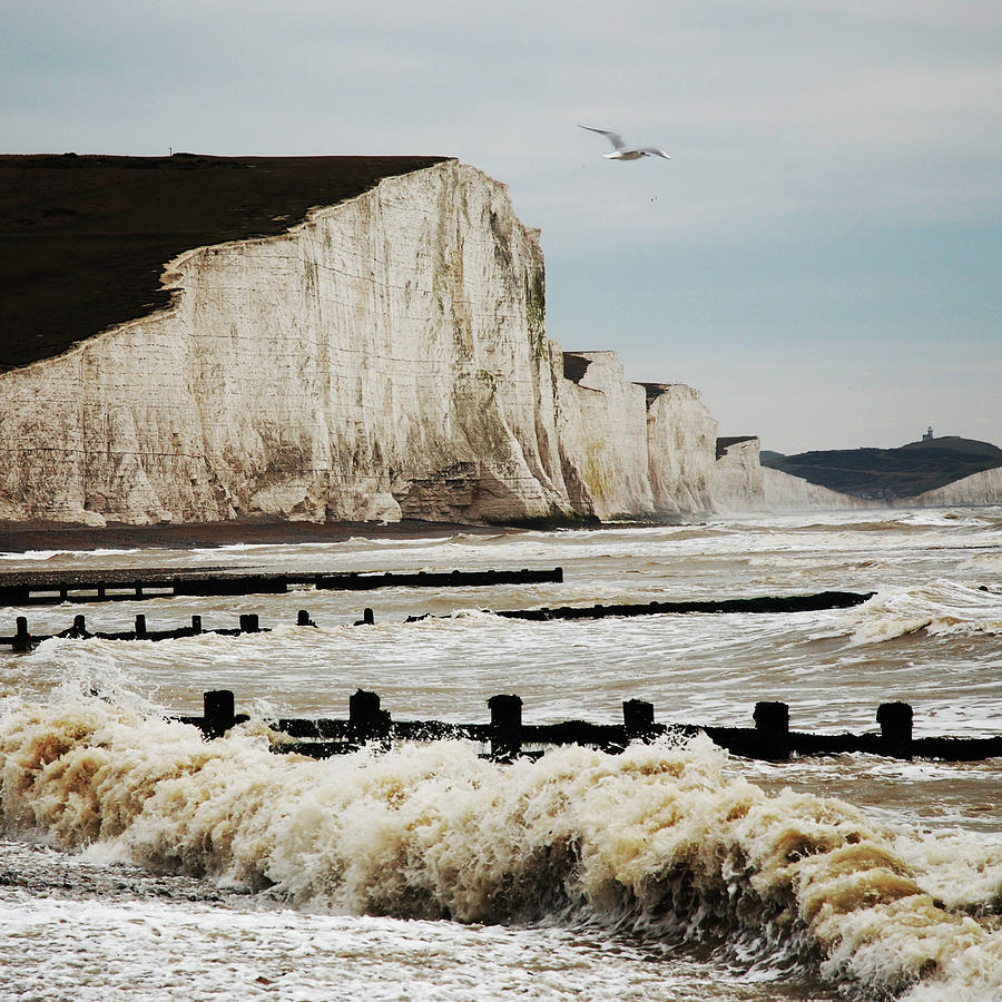Seven Sisters Chalk Cliffs Photograph by Peter Funnell
