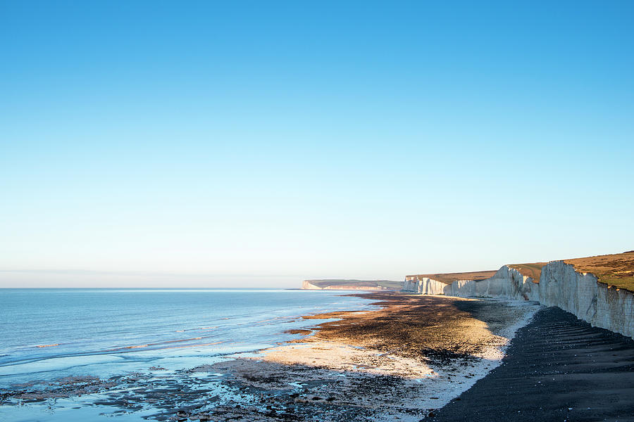 Seven Sisters From Birling Gap At Dawn Photograph by James Warwick
