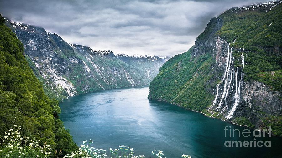 Seven Sisters Waterfall Geiranger Norway Ultra Hd Photograph
