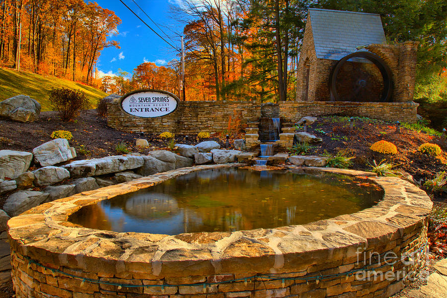Seven Springs Resort Entrance Photograph by Adam Jewell