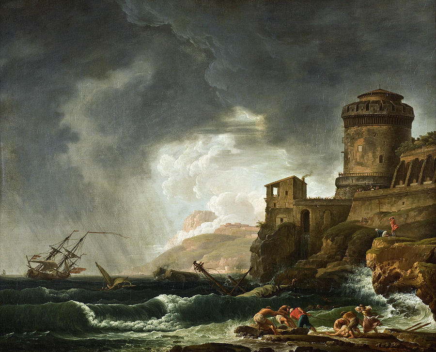 Sevenbom: Shipwreck, 1750 Painting by Johan Sevenbom