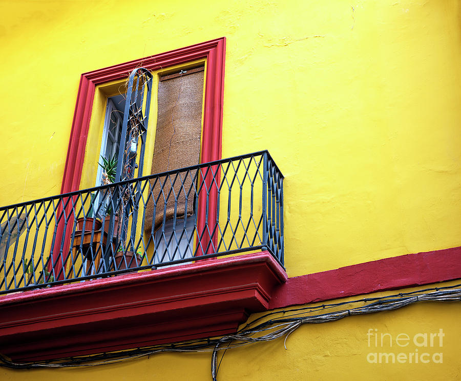 Seville Red Balcony Photograph by John Rizzuto