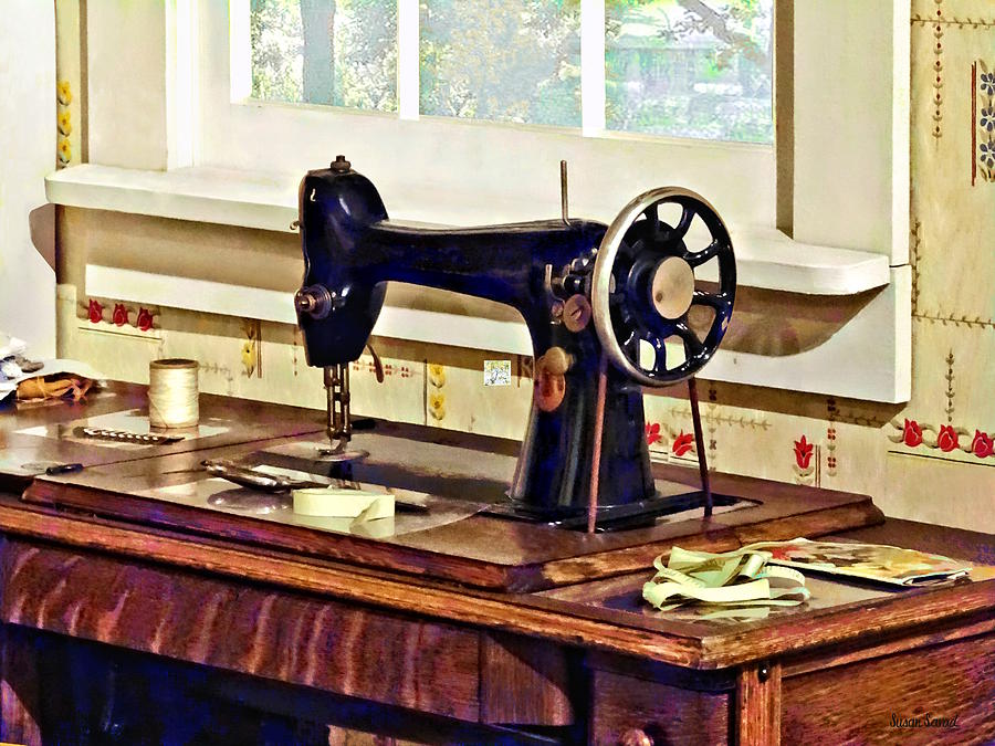 Sewing Machine in Kitchen Photograph by Susan Savad