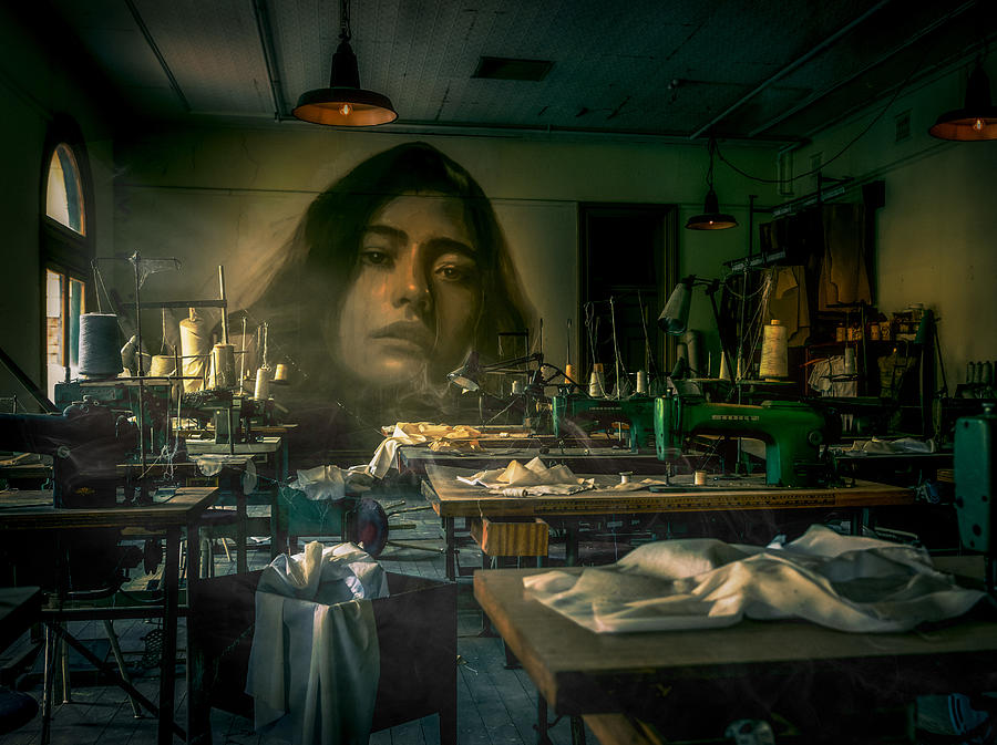 Sewing Machine Photograph - Sewing Room In Memory by Frank Ma