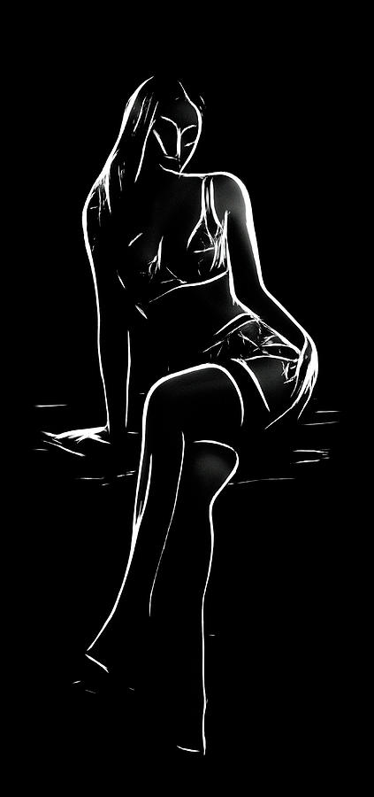 Dark Digital Art - Sexy Lingerie by Steve K Dark Digital Art - Sexy Lingerie by Steve K