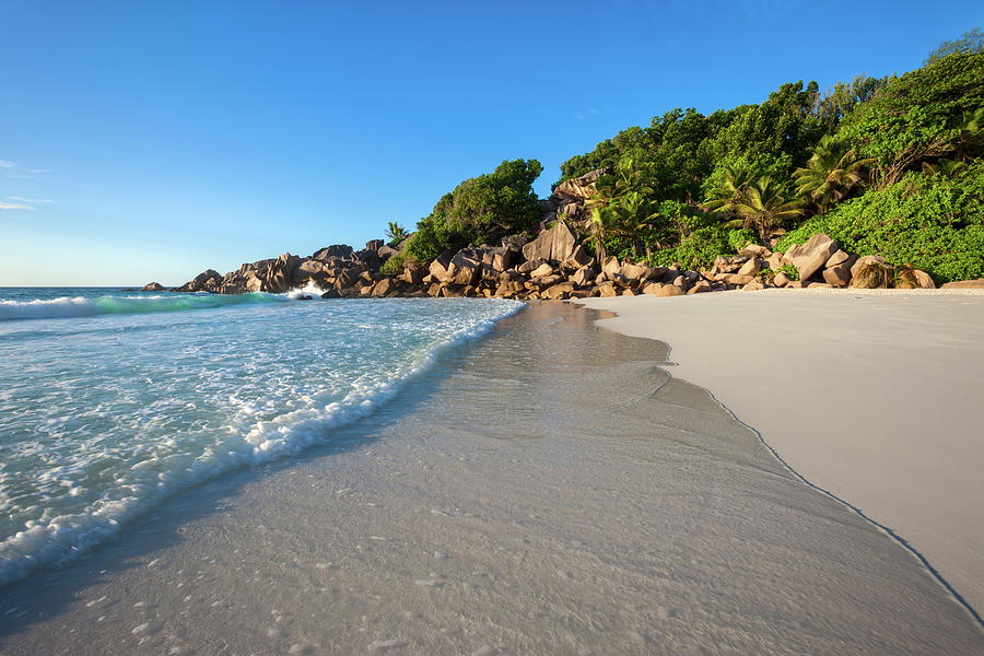 Seychelles, Beach Of Petite Anse Digital Art by Roland Gerth