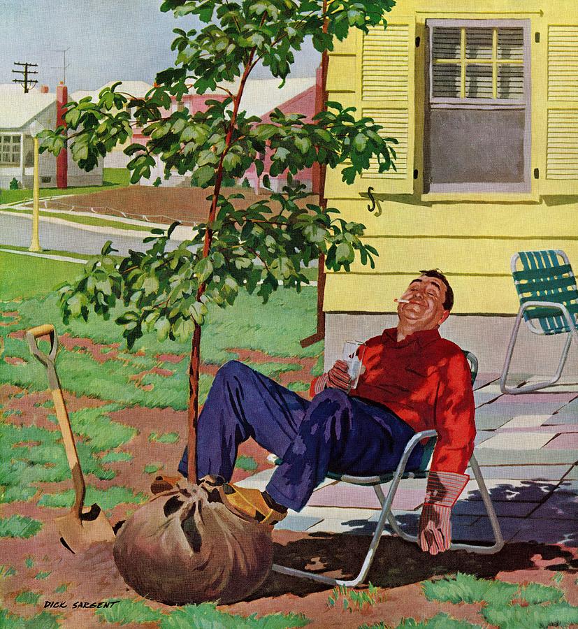 Shade Tree Drawing by Richard Sargent