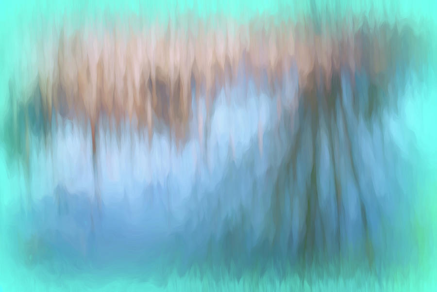 Abstract Photograph - Shades Of Blue Green by Anthony Paladino